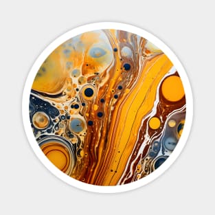 Abstract Amber Swirl Artwork Magnet